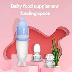 Baby Dishes Rice Cereal Spoon Silicone Tableware Kids Double Head Design Silicone Spoon Soother Pacifier For Babies Feeder