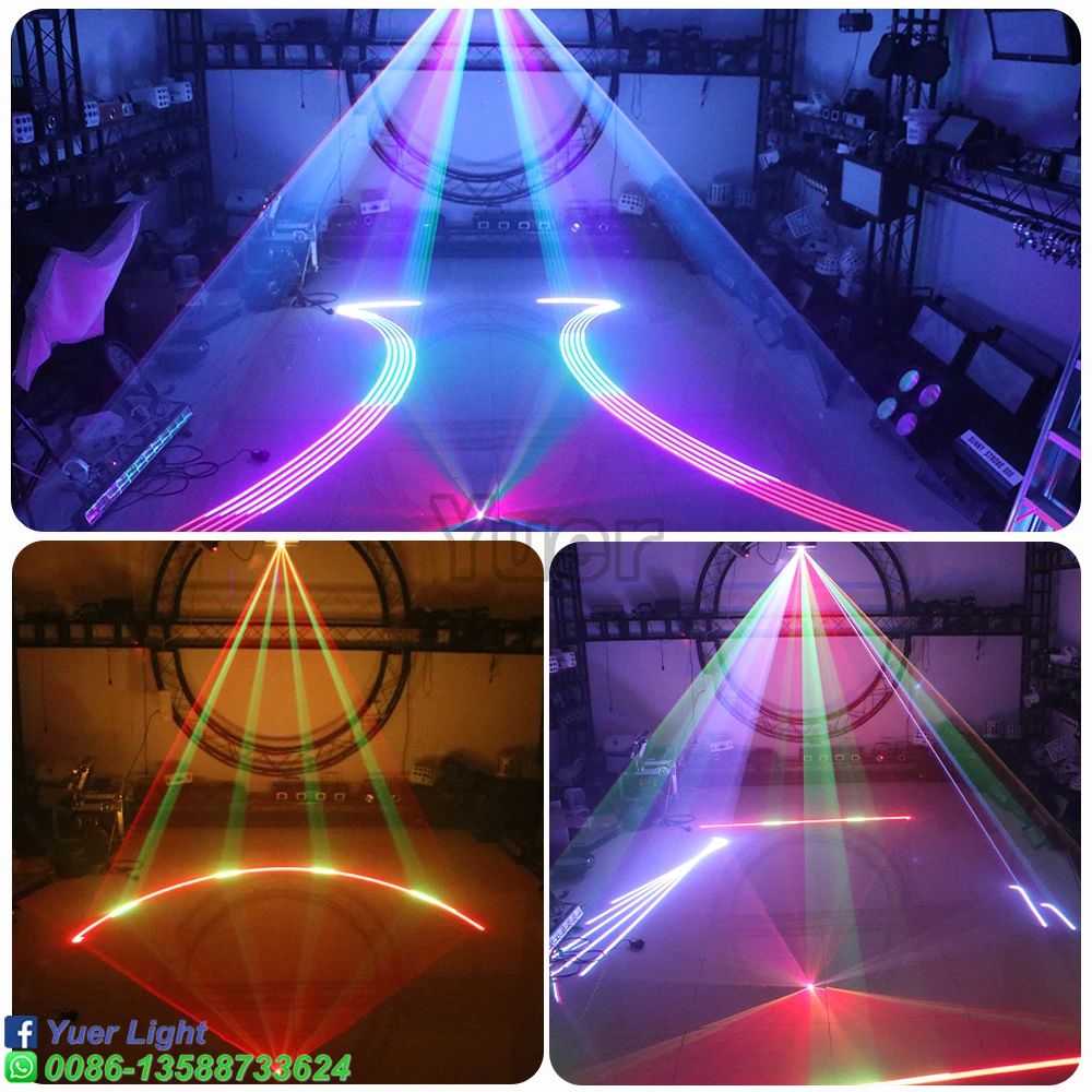 Imagem -06 - Animação Rgb 20kpps Scanning Laser Lights Dmx512 dj Disco Partterns Wash Projetor Laser para Casamento Led Party Bar Par Light 3w