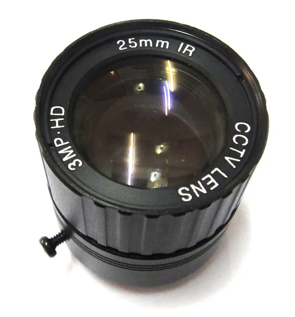Obiektyw CCTV 1/3" 3mp 25mm Widok 70m 11 stopni F1.4 IR Stała przysłona CS do kamery bezpieczeństwa CCD