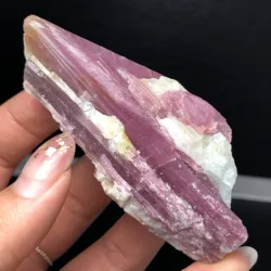 1Pcs Natural Green Pink Tourmaline Crystal Mineral Association Rough Stone Specimen  Rock Rare Original