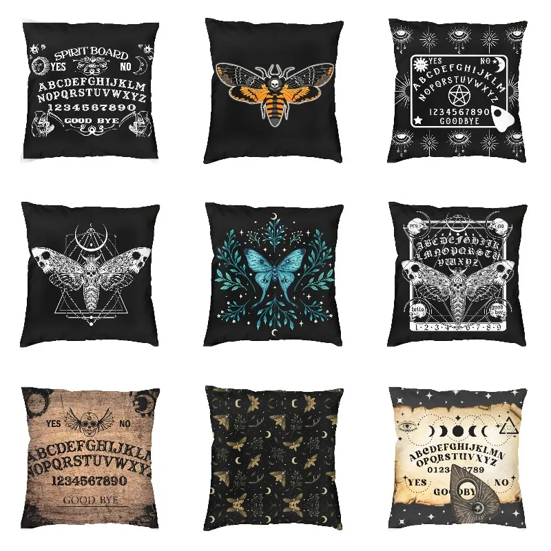 Spirit Board Cushion Cover Sofa Decoration Occult Gothic Witch Ouija Square Throw Pillow Cover 45x45 Cushion Sofa