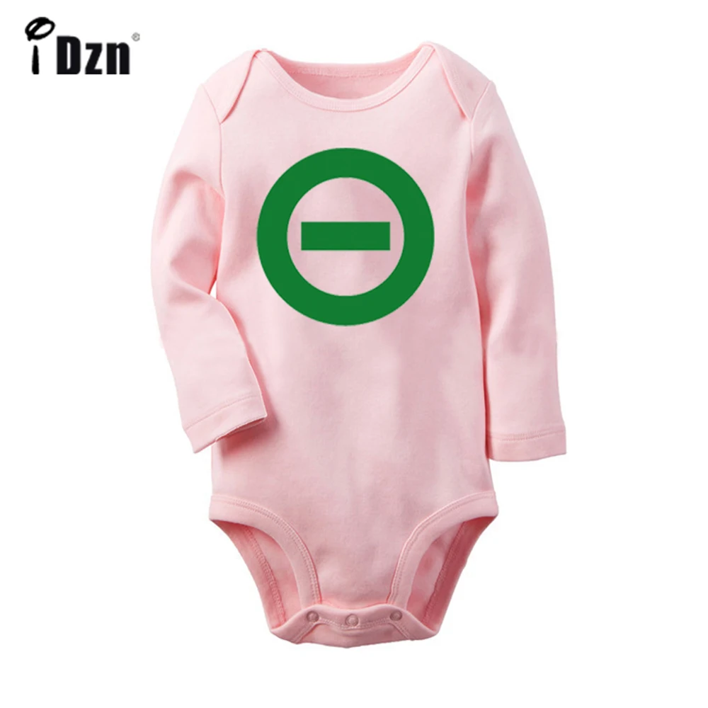 TYPE O NEGATIVE Prince Rogers Nelson Hollow Circle Arrow Symbol Newborn Baby Outfits Long Sleeve Jumpsuit 100% Cotton