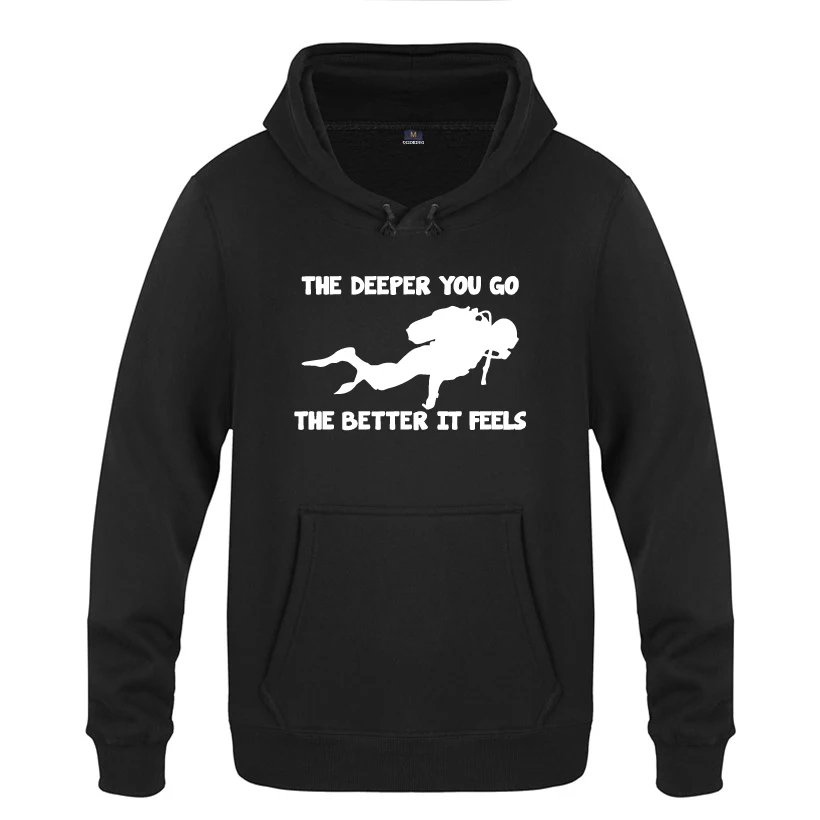 Scuba Diving - Christmas Xmas Creative Present Gift Hoodie Sweatshirts Men Fashion Mens Hooded Fleece Pullover Hoodies Coat