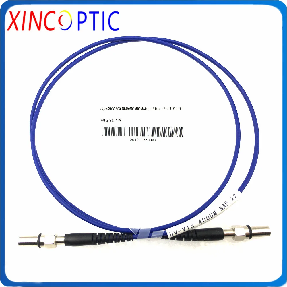 SMA905-SMA905/FC/ST Silica Core Metal Ferrule Multi Mode Simplex(UV-VIS 200-1100nm,~0.22NA),1M,400um Armored Fiber Patch Cord