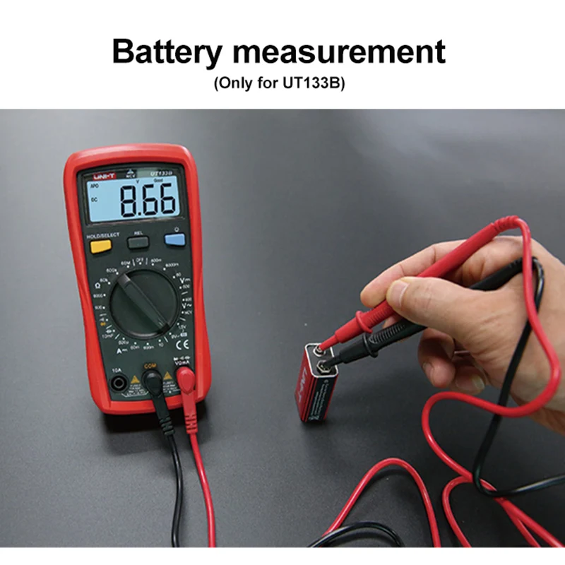 UNI-T-Professional Multímetro Digital, UT133A, UT133B, UT133B, AC DC Tensão Tester, Voltímetro, Amperímetro, Medidor de Capacitância Freqüência