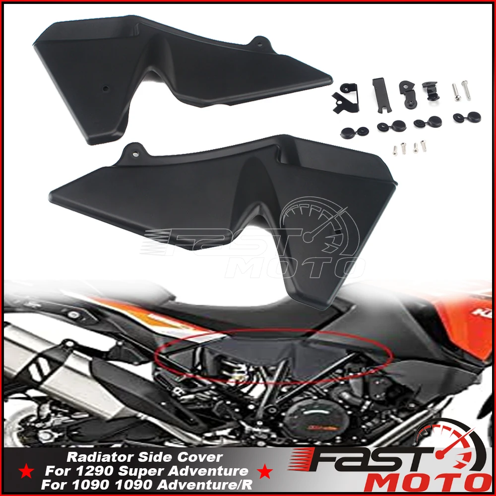 

1Pair Radiator Cover Side Pane For 1050 1090 1190 Adventure /R 1290 Super Adventure T R/S Black Motorbike Radiators Covering