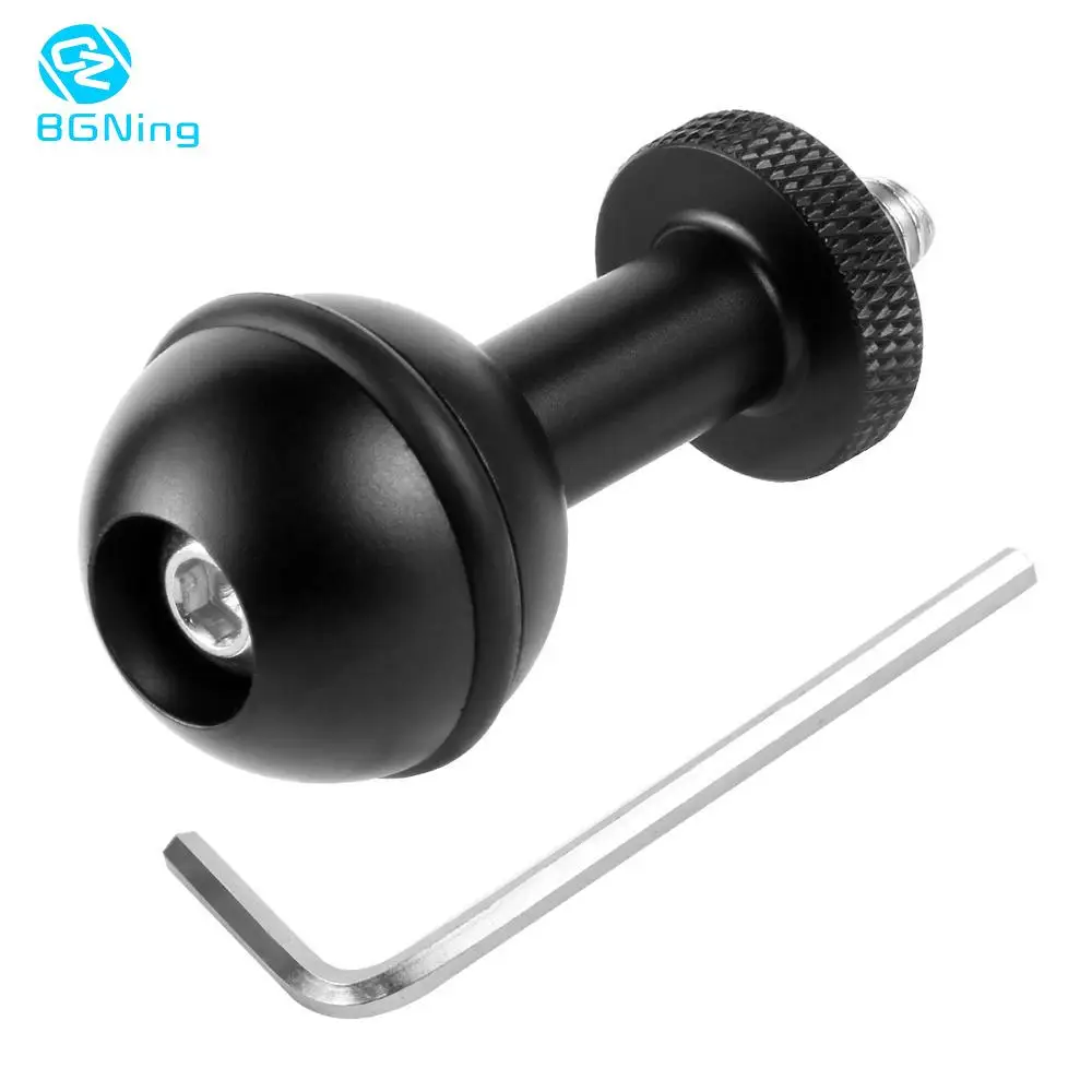 BGNing 1inch Ball Head Adapter 1/4 M5 Adjustable Screw Fixed Mount Anti-loose Camera Underwater Diving Photography Bracket Parts