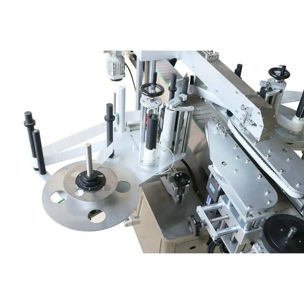 MT-500 Hoàn Toàn Tự Động 2 Mặt Phẳng Nhãn Applicator Chai Vuông Keo Dán Nhãn Máy