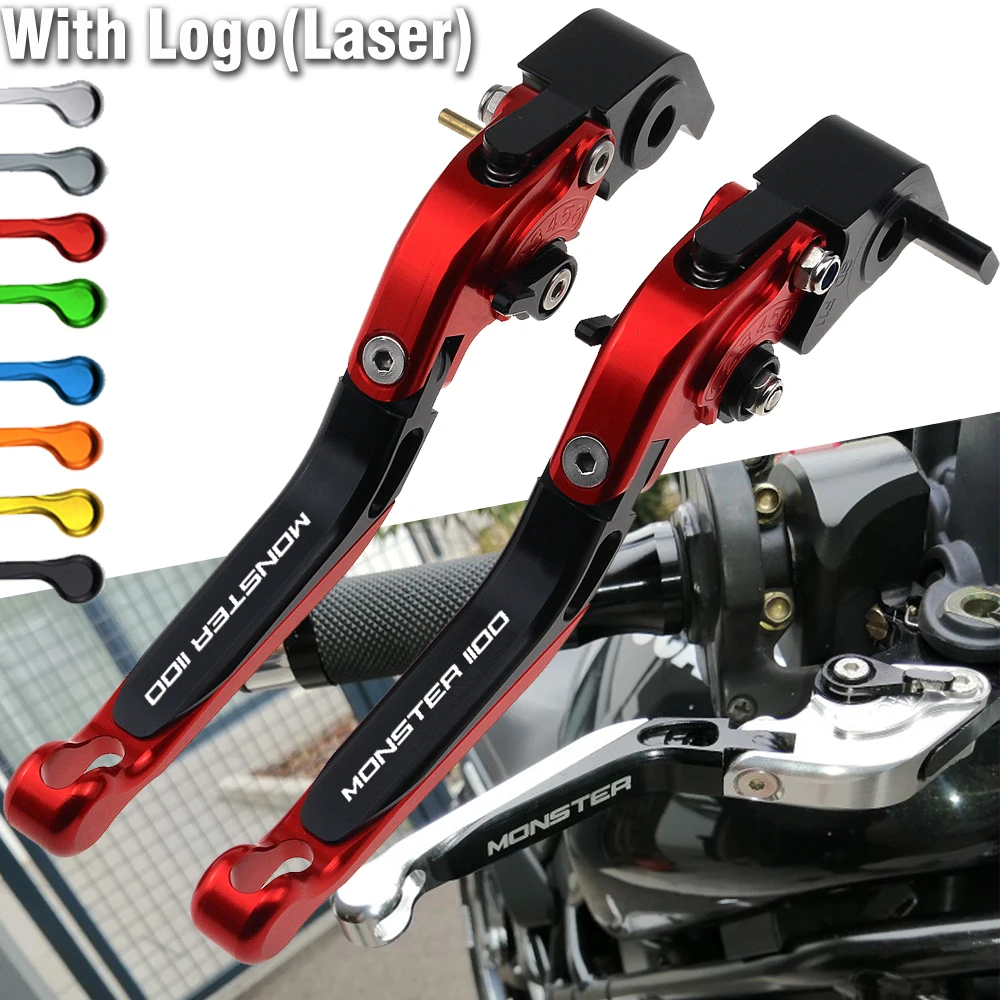 

Adjustable Folding Extendable DIY Colors Motorbike Red Brake Clutch Levers for Ducati M1100 S EVO MONSTER 1100 2009-2013