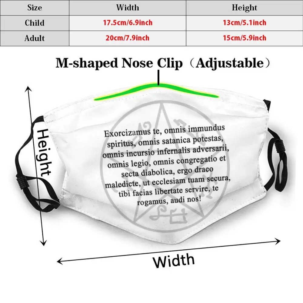 Egzorcyzm modlitwa dorosłe dzieci filtr przeciwkurzowe Diy maska Spn egzorcyzm nadprzyrodzony Demon Demontrap