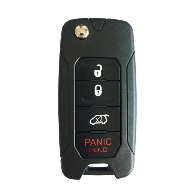 CN086031 4 Button Flip Key For Jeep Renegade 2015-2018 Remote Megamos AES Chip 433MHz 2ADFTFI5AM433TX