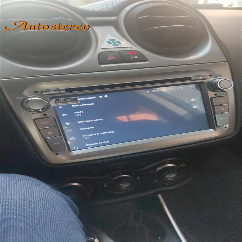 Android 11 Cho Cho Alfa Romeo Mito 2008-2016 Đầu DVD Ô Tô Đa Phương Tiện Máy Ghi Âm Đầu Đơn Vị Tự Động đài Phát Thanh Đồng Hồ Định Vị GPS