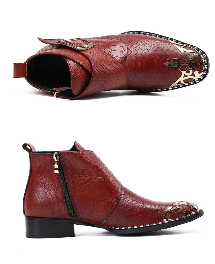 Sommer Mann spitz Frenulum Schuhe Kleid Stiefel Modell Show Schuhe Bankett Party personal isierte Rindsleder heiraten Herren schuhe – Detail 20