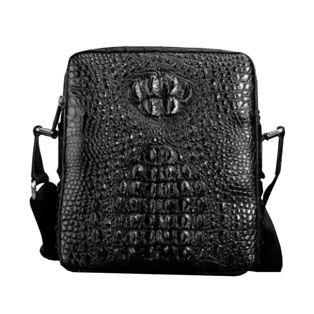 ourui new selling  true  crocodile  male  One shoulder bag  men bag office worker  special crocodile leather men bag