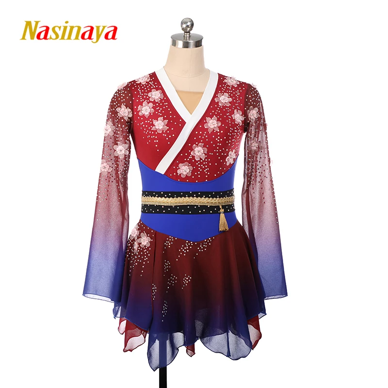 Nasinaya Figure Skating Competition Training Dress Women\'s Dress Children\'s Performing Artistic Gymnastics Mulan Classical