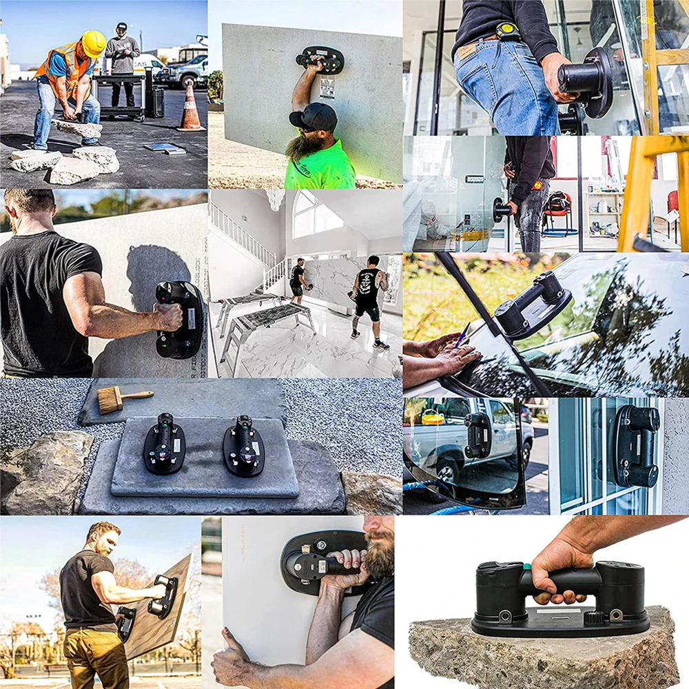 Grabo สูญญากาศดูดถ้วย Lifter สำหรับ Drywall ไม้กระเบื้องหินแกรนิต Heavy Lifting เครื่องมือโฟมแรงเสียดทาน Seal