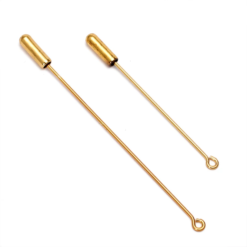 20 sztuk 50/70mm długość metalowe igły broszka kapelusz Pin baza z korkiem dla DIY Cannetille krawiectwo biżuteria ustalenia dostaw
