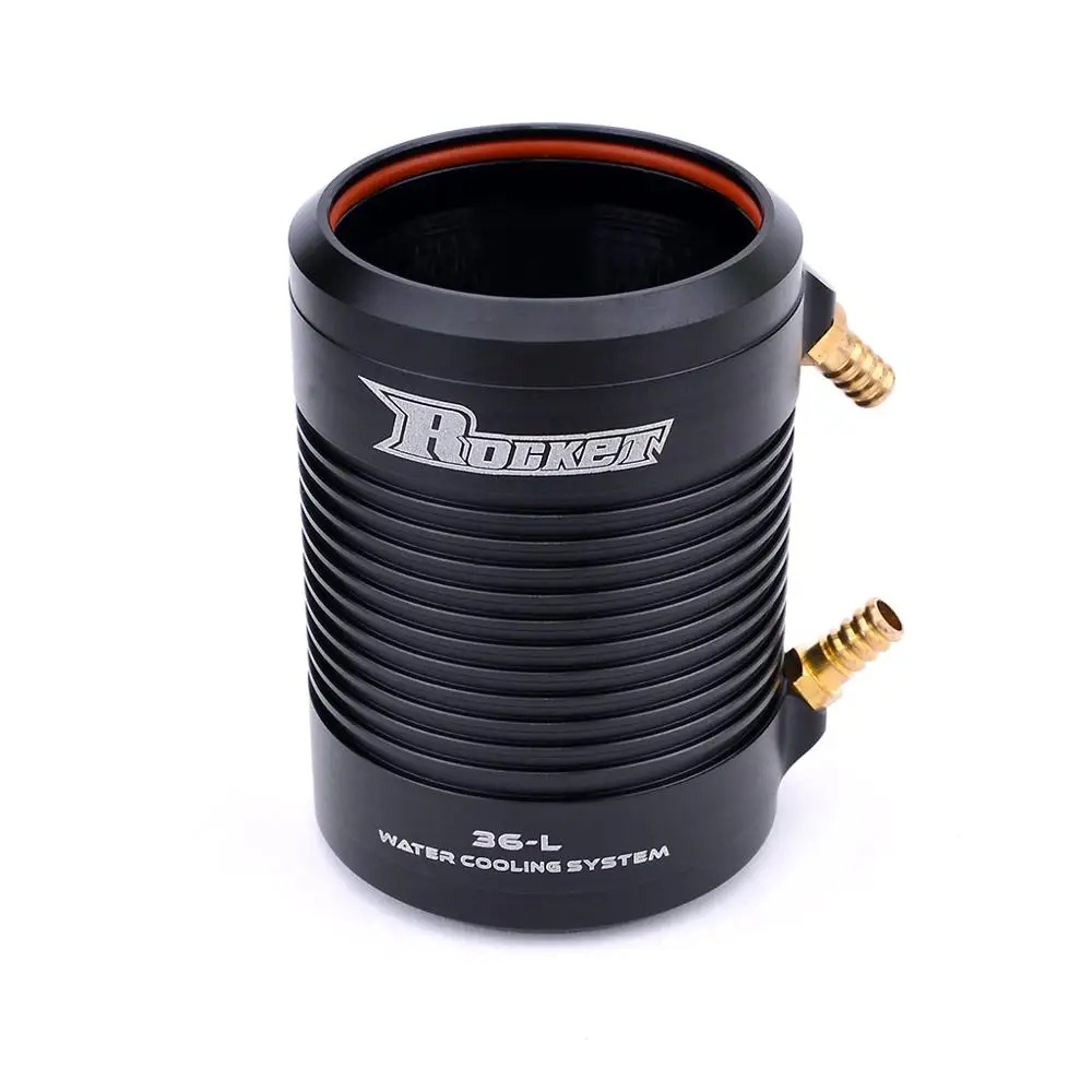 Cohete de aluminio 36-S 36-L cubierta de chaqueta de refrigeración por agua para Motor sin escobillas de barco a control remoto 3660 3670 3680
