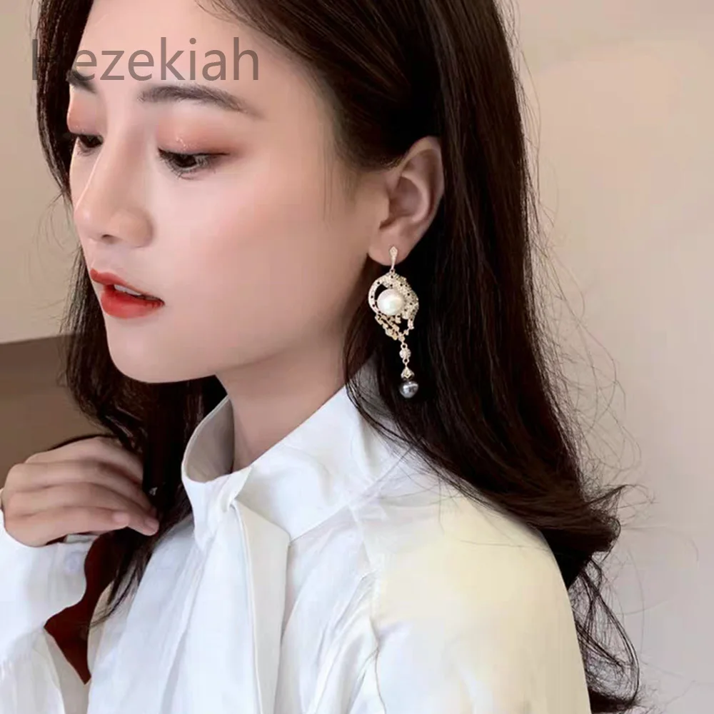 Hezekiah  needle Bossy Leopard Earrings Pearl Leopard High-end fashion quality Atmospheric lady ear studs