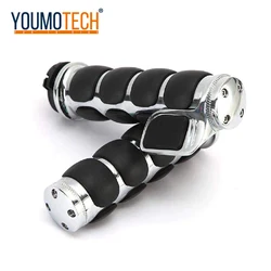 22MM/25MM Handle Motorcycle Custom Chrome Aluminum Hand Grips Chopper Cruiser Handlebar Grip