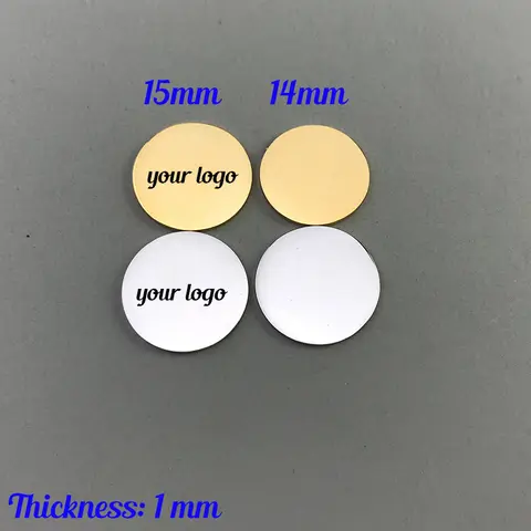 MaiLun 30pcs Stainless Steel Coin Laser Engraved Design Text Logo Disc Round Plate Circle Charm 6mm 8mm 10mm 15mm 20mm 25mm 30mm
