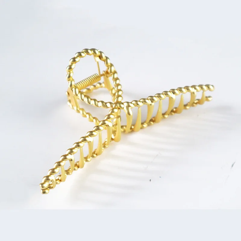 Paket Tunggal Dilapisi Klip Rambut Logam Pegangan Rambut Multiwarna Geometris Ekor Kuda Aksesoris Rambut