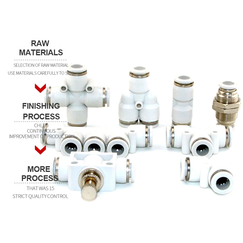 Pneumatic Fittings PU/PY/PV/PE/PM/PZA/PK/PA Wa Pipes and Pip Connectors Direct Thrust 4 to 12mm Plastic Hose Quick Couplings image 4