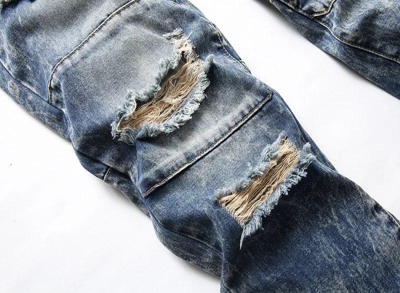 Di alta Qualità di Vendita Calda di Nuovo Arrivo Denim Pantaloni Lunghi Jeans Degli Uomini di Autunno e di Inverno di trasporto 2018 di Modo Casual 100% Del Progettista Del Cotone dei Jeans Degli Uomini