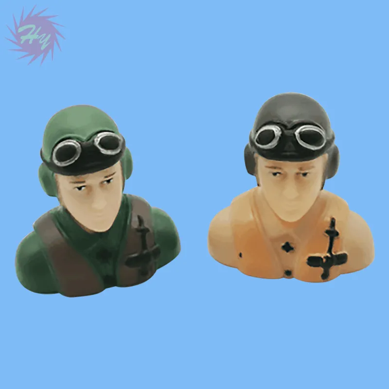 1 Pc 1/9 Scale  Civil Pilots  Figures  With Hat Toy Model  For RC Plane Accessories Hobby Color Army Green/ Grey