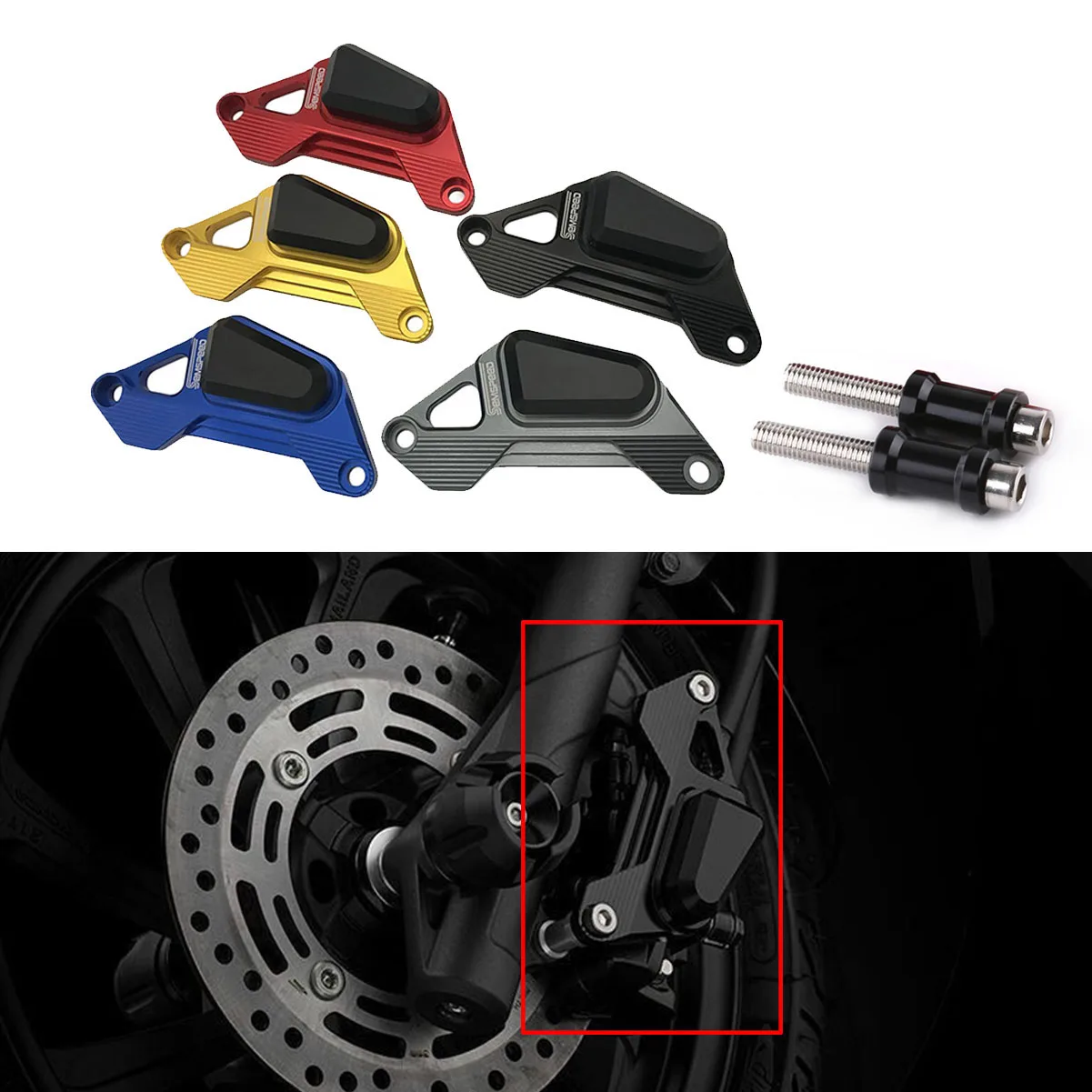 SEMSPEED Modified CNC Motorcycle For Honda PCX150 PCX125 PCX 150 125 2018 2019 2020 Front Disc Brake Pump Cover Guard Protector