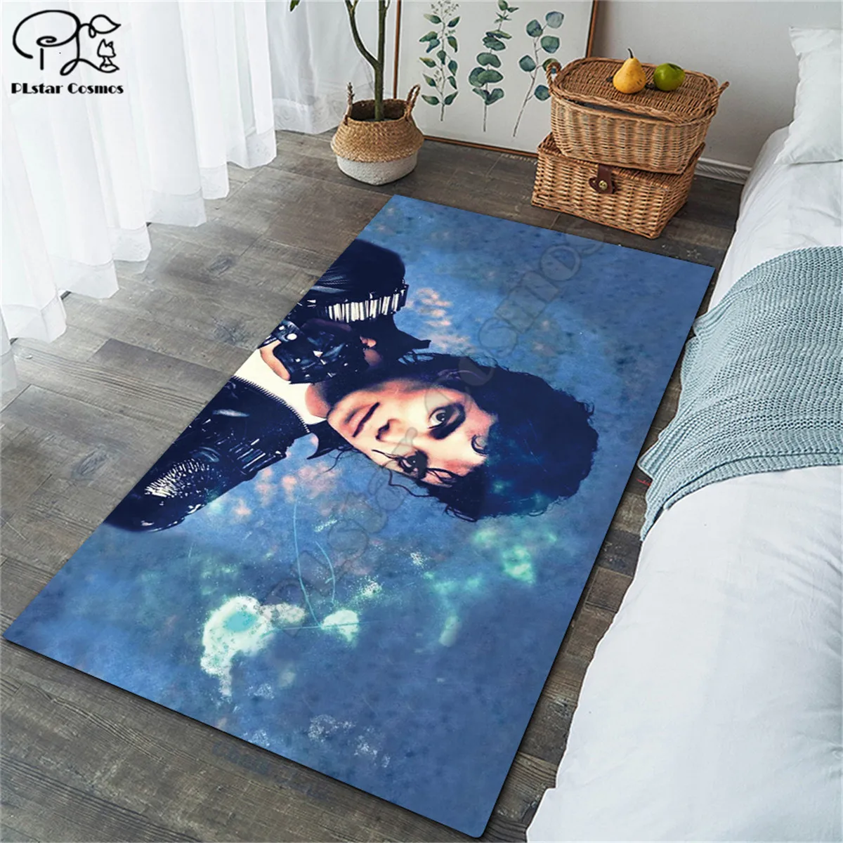 Character avatar pattern Square Anti-Skid Area Floor Mat 3D Rug Non-slip Mat Dining Room Living Room Soft Bedroom Carpet style