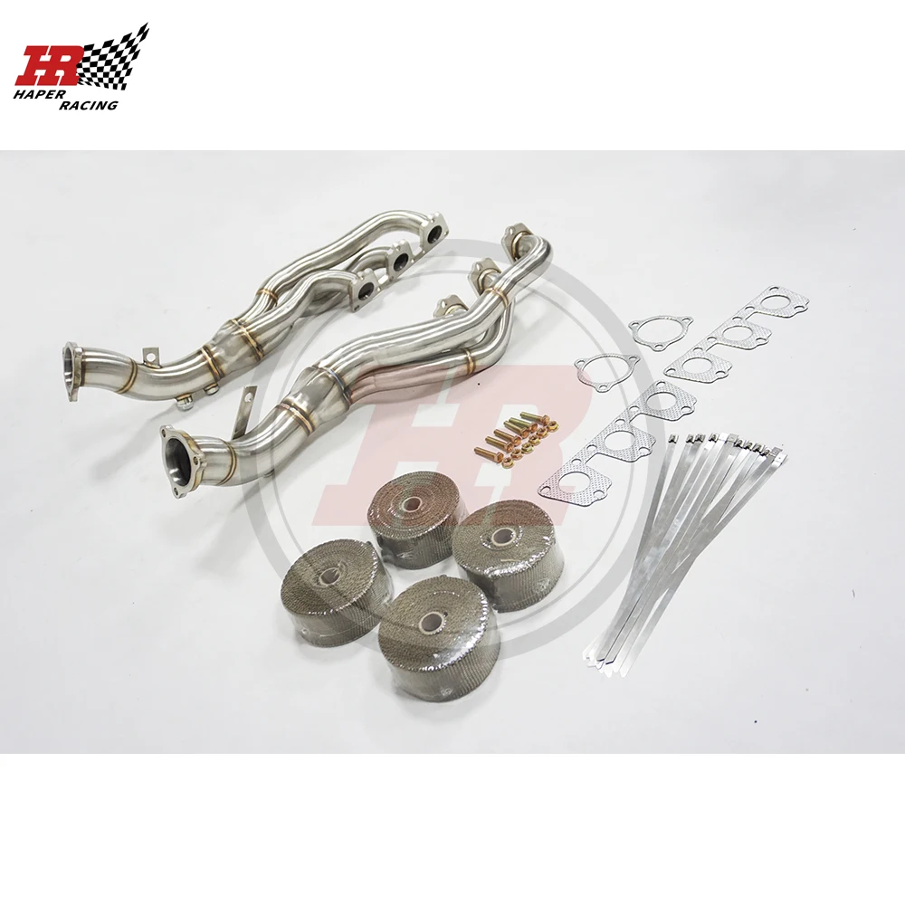 HP RACING 42mm Exhaust Header With Insulation Tape S4 S5 A7 A8 B8 Q5 SQ5 3.0 TFSI V6 Performance Long Tube Header 2007-2014