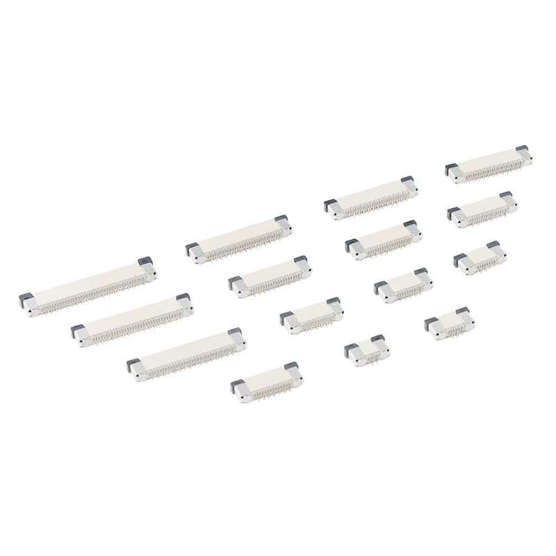 10Pcs FPC FFC Connector Socket Pitch 0.5mm 1.0mm 4/6/8/10/12/14 16/20/24/30/34/40/50 Pin Vertical Type Misalignment Pins Flat