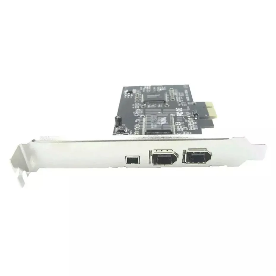 PCIe 3 Ports 1394A Firewire Expansion Card PCI Express to IEEE 1394 Adapter Controller 2 x 6 Pin And 1 x 4 Pin For Desktop PC