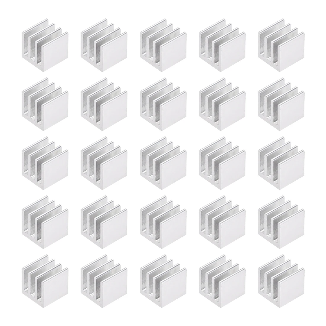 

Uxcell Parallel Line Notch Heatsink for MOS GPU IC Chip Silver 10 x 10 x 10 mm 25pcs