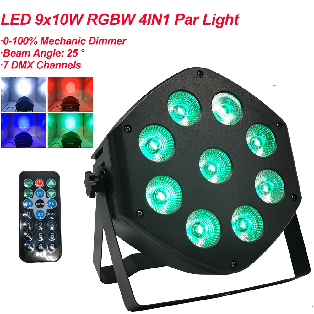 canais dmx512 de luz led para festa 9x10w rgbw em luz para palco discoteca festa dj bar 01