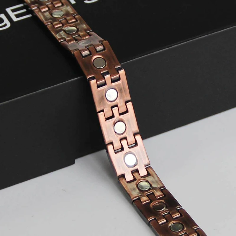 Oktrendy arthritis pure copper magnetic bracelet wholesale black copper healing bracelet men best bio magnet 3000 gauss