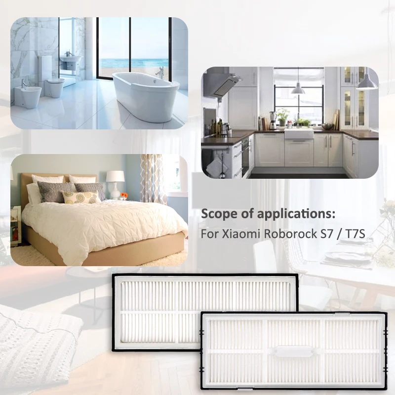 فلتر Hepa لشاومي S7 فلتر قابل للغسل لروبوروك T7S روبوت المكنسة الكهربائية استبدال المرشحات لقطع غيار روبوروك S70