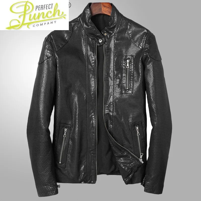 

Genuine 2021 Sheepskin Leather Jacket Men Black Real Leather Coat Male Motorcycle Outerwear Chaqueta Cuero Hombre SQQ316