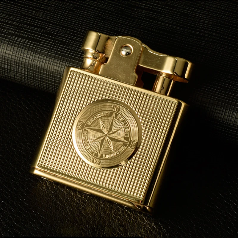 

Retro Flame Kerosene Cigarette Lighters Grinding wheel Flint Trench Armor Oil Gasoline Lighter