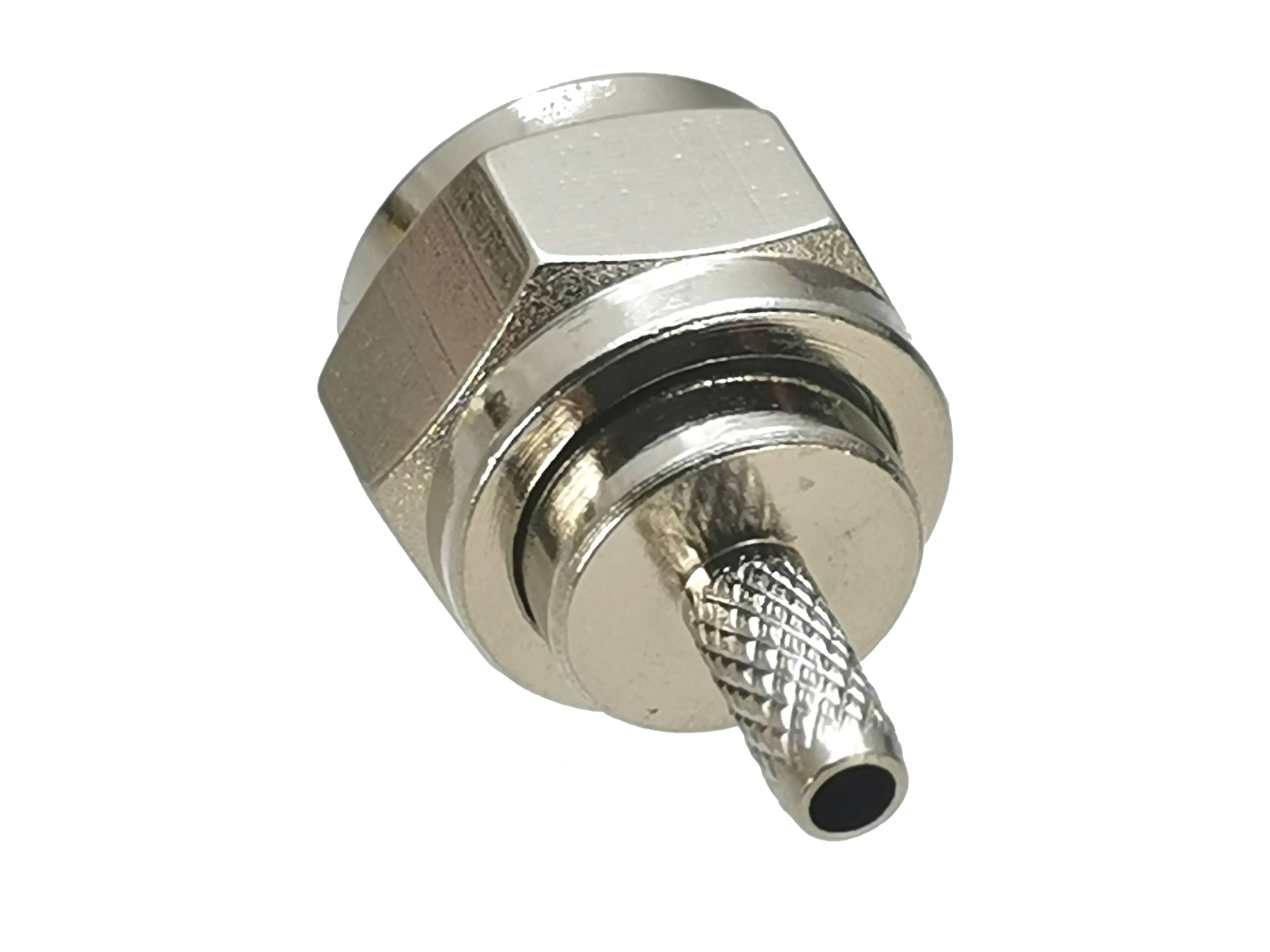 1Pcs F TV Male Plug Straight Crimp RG174 LMR100 RG316 RF Coaxial Connector Brass