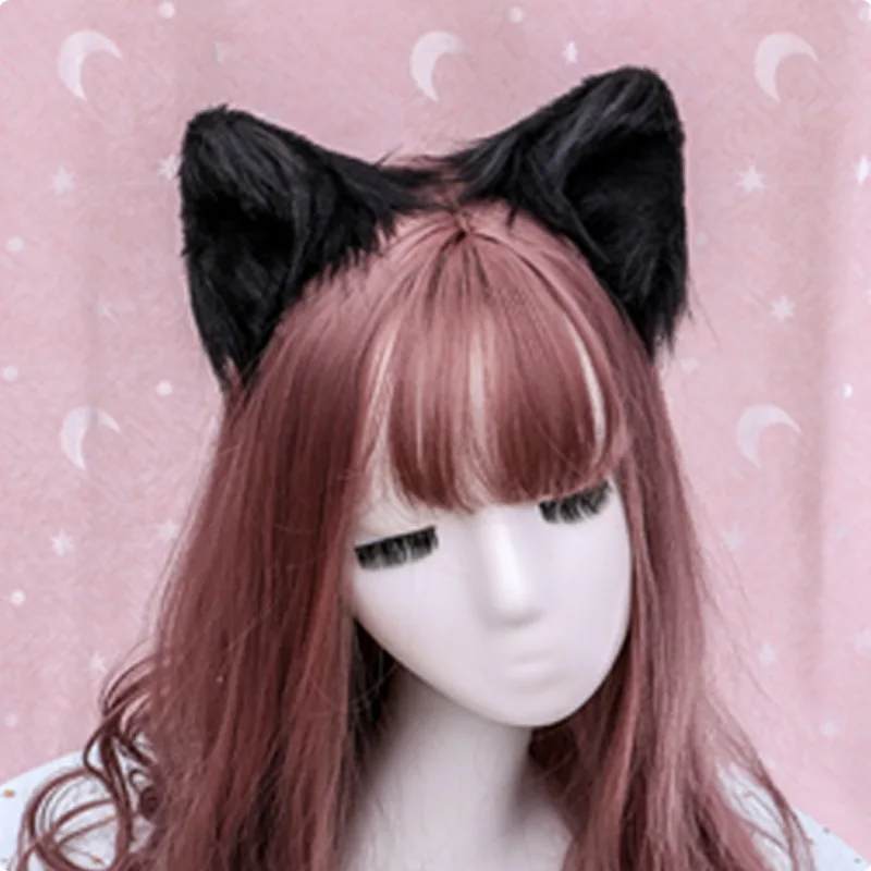 2 teile/satz Nette Katze Ohren Haar Clip für Mädchen Pelzigen Tier Haarnadeln Lolita Cosplay Party Kostüm Frauen Halloween Haar Zubehör