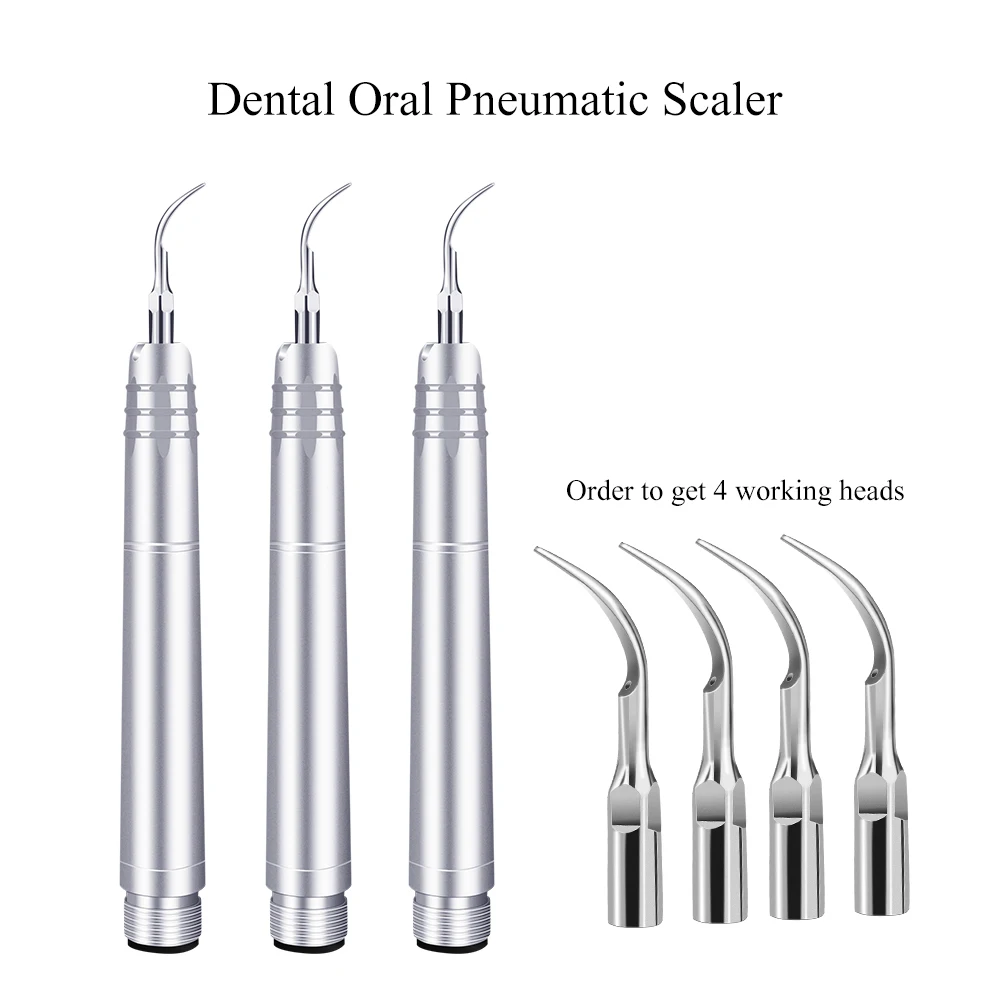 Dental Ultrasonic Air Scaler With 4 Tips Teeth Cleaning 2/4 Holes Handpiece Whiten Teeth Cleaner