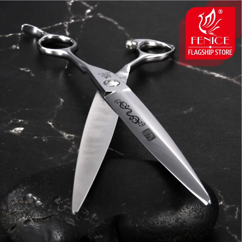 Fenice 7.25 inch Professional Pet Grooming Scissors/Shears,Straight Scissors Cat Dog Grooming Shears,Sharp Edge