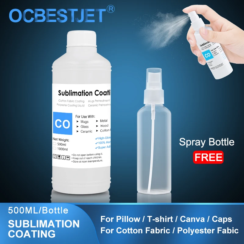 500ML Sublimation Coating Sublimation Ink Pretreatment Liquid Coating Fluid For Cotton Polyester Fabric T-shirt Canva Caps Bags