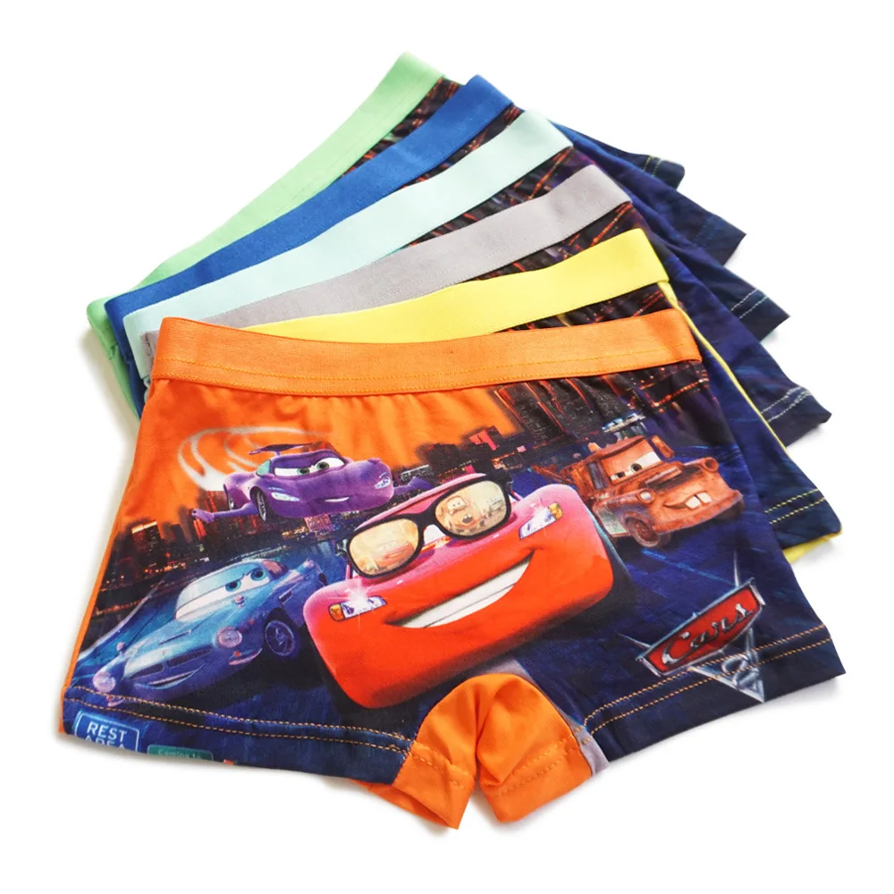 3pcs/lot New Boys Cars Cartoon Boy Children Underwear Boxers Underpants Kids Panties Panty Briefs Teenagers 2-7Y