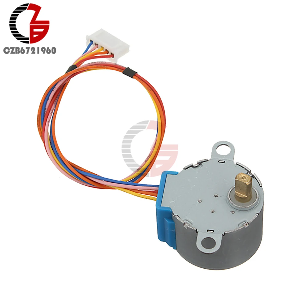 28BYJ-48 Valve Gear Stepper Motor DC 5V 4 Phase Step Motor Reduction with 5 Wires 30cm Dupont Cable for Arduino