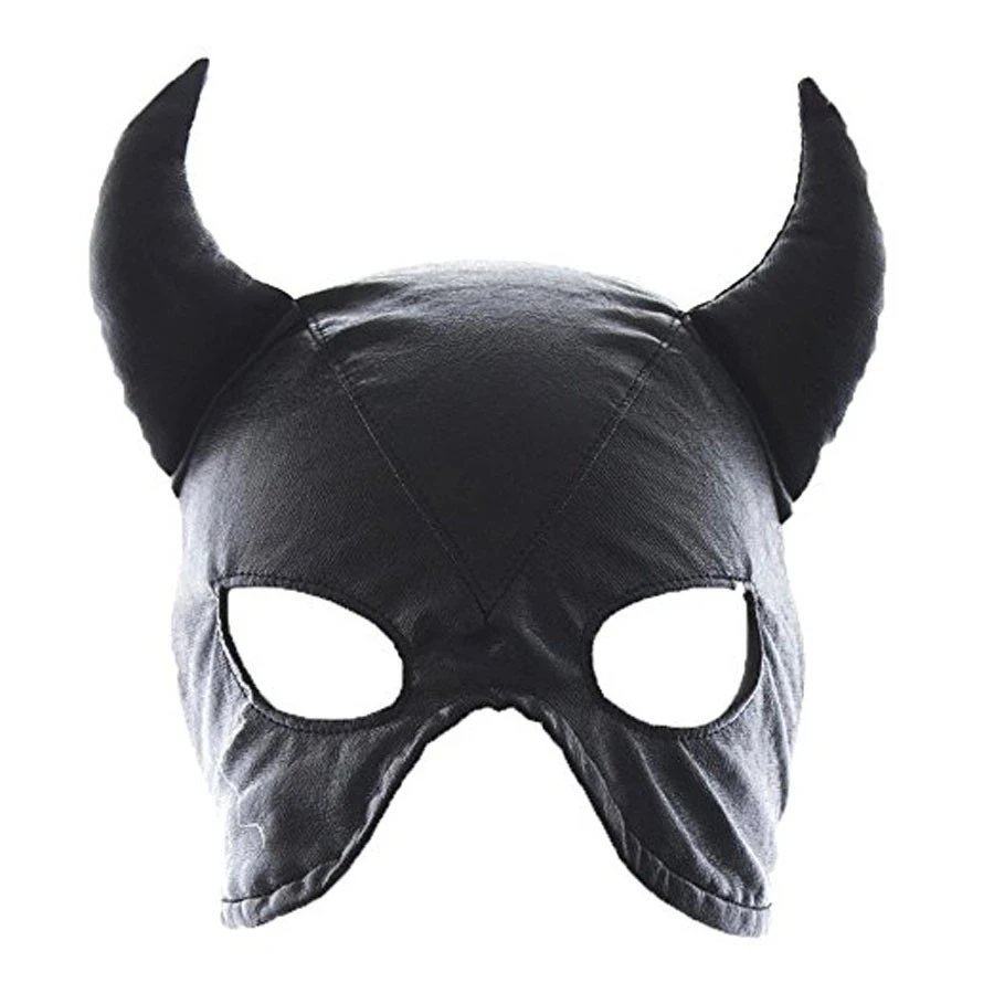 SM Leather Padded Hood Blindfold,Head Harness Mask Gag, BDSM Bondage ,Sex Toys For Couples Accessories_voghion.com