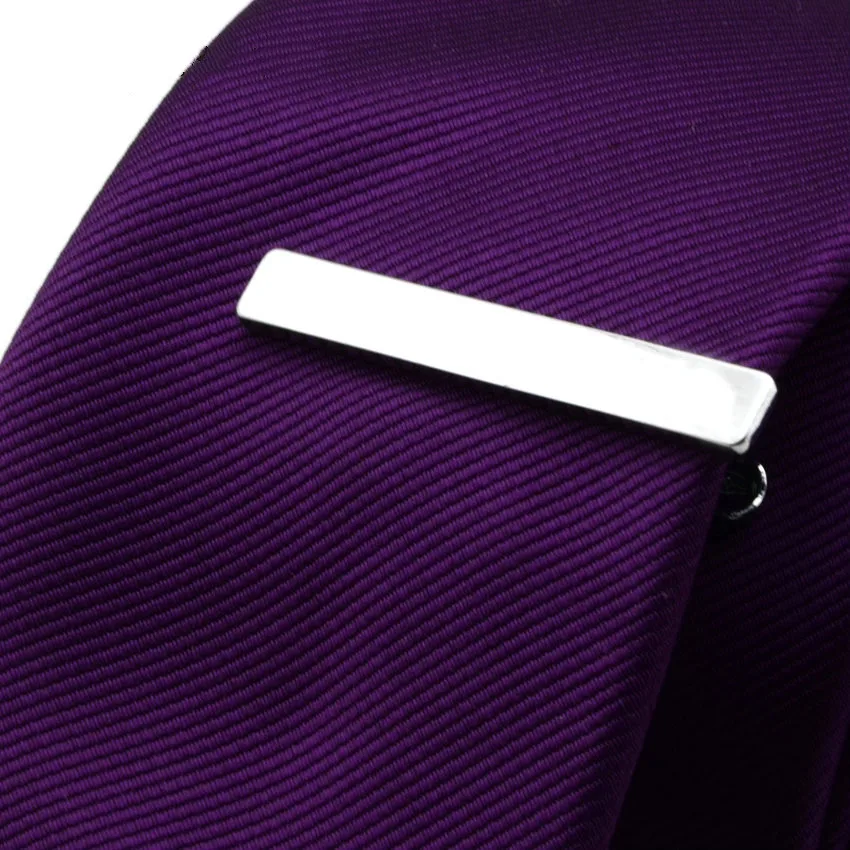 Luxury Tie Clips for Mens Copper Alloy 4cm Simple Short Tie Clip Delicates Square grid Lacquer Men Formal tie clip Accessories