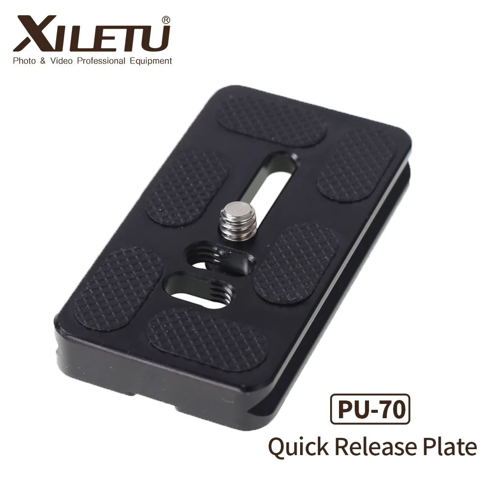 XILETU PU-70 General Plate Tripod Quick Release Mount Arca Standard Width 38mm Screw 1/4'inch For manfrotto